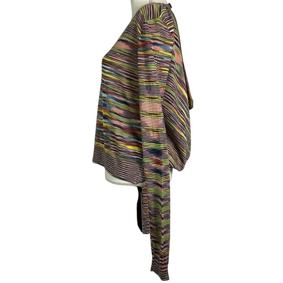 BCBGMaxazria “Ellin” Stripe Open Back Sweater, Small, Silk & Cotton - Picture 4 of 15